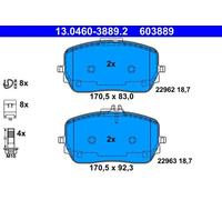 ATE 13.0460-3889.2 Plaquettes de frein