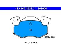 Plaquettes de frein 13.0460-3926.2 ATE pour RENAULT CLIO II