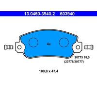 Plaquettes de frein 13.0460-3940.2 ATE pour FIAT LANCIA SEAT AUTOBIANCHI