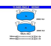 ATE 13.0460-3943.2 Plaquettes de frein