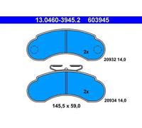 ATE 13.0460-3945.2 Plaquettes de frein