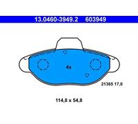 ATE Plaquettes de frein 13.0460-3949.2 Kit avant frein à disque pour Fiat Cinquecento