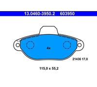 ATE Jeu de plaquettes de frein 13.0460-3950.2, avant