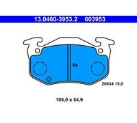 ATE Plaquettes de frein 13.0460-3953.2 pour Renault Twingo I
