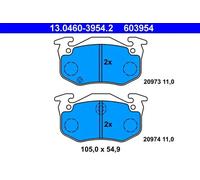 Plaquettes de frein 13.0460-3954.2 ATE pour PEUGEOT RENAULT CITROËN