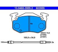 Plaquettes de frein 13.0460-3955.2 ATE pour RENAULT CLIO I SUPER 5 TWINGO I