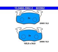Plaquettes de frein 13.0460-3962.2 ATE pour CITROËN PEUGEOT