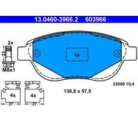 Jeu de plaquettes de frein ATE 13.0460-3966.2, avant