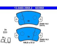 Plaquettes de frein 13.0460-3968.2 ATE pour RENAULT 20 TRAFIC Fourgon