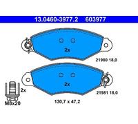 Jeu de plaquettes de frein ATE 13.0460-3977.2, avant