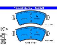 Jeu de plaquettes de frein ATE 13.0460-3978.2, avant