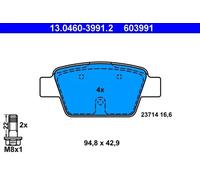 Plaquettes de frein 13.0460-3991.2 ATE pour FIAT ALFA ROMEO LANCIA