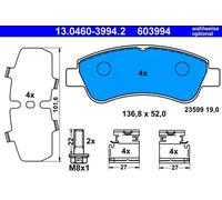 Plaquettes de frein 13.0460-3994.2 ATE pour CITROËN DS OPEL PEUGEOT