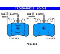 Plaquettes de frein 13.0460-4042.2 ATE pour PEUGEOT CITROËN