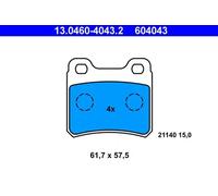Plaquettes de frein 13.0460-4043.2 ATE pour OPEL SAAB