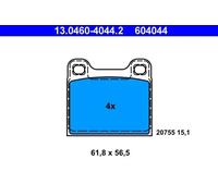 Plaquettes de frein 13.0460-4044.2 ATE pour VOLVO C70 I Coupé C70 I Décapotable
