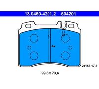 ATE Jeu de plaquettes de frein 13.0460-4201.2 Avant