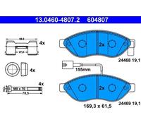 Jeu de plaquettes de frein ATE 13.0460-4807.2, avant