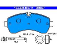1x Kit de plaquettes de frein, frein à disque ATE 13.0460-4827.2