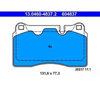 ATE Jeu de plaquettes de frein 13.0460-4837.2, avant