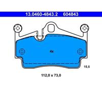 Plaquettes de frein 13.0460-4843.2 ATE pour PORSCHE 911 Décapotable