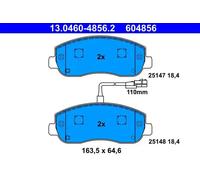 ATE Jeu de plaquettes de frein 13.0460-4856.2 – avant pour NISSAN OPEL RENAULT