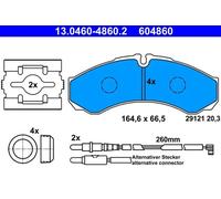 Plaquettes de frein 13.0460-4860.2 ATE pour RENAULT TRUCKS MASCOTT Fourgon