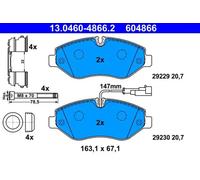 Plaquettes de frein 13.0460-4866.2 ATE pour NISSAN CABSTAR NT400 CABSTAR