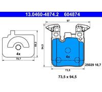 Plaquettes de frein 13.0460-4874.2 ATE pour BMW 1 3 Touring 3 Gran Turismo 3