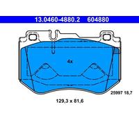 ATE Jeu de plaquettes de frein 13.0460-4880.2 pour Mercedes-Benz avant