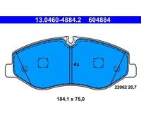 Jeu de plaquettes de frein ATE 13.0460-4884.2, avant