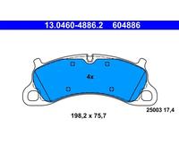 Jeu de plaquettes de frein ATE 13.0460-4886.2, avant