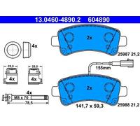 Plaquettes de frein 13.0460-4890.2 ATE pour OPEL CITROËN FIAT PEUGEOT