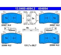 ATE Jeu de plaquettes de frein 13.0460-4894.2 – Avant