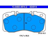 ATE 13.0460-4914.2 Plaquettes de frein