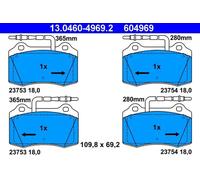 Plaquettes de frein 13.0460-4969.2 ATE pour PEUGEOT 406 Coupé