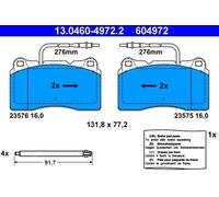 Plaquettes de frein 13.0460-4972.2 ATE pour PEUGEOT 607