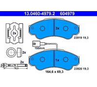 Plaquettes de frein 13.0460-4979.2 ATE pour CITROËN FIAT PEUGEOT