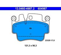 ATE Kit de plaquettes de frein 13.0460-4987.2 pour frein à disque 1x