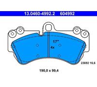 Plaquettes de frein 13.0460-4992.2 ATE pour VW PORSCHE MERCEDES-BENZ