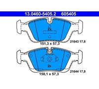 ATE Plaquettes de frein 13.0460-5405.2 pour BMW 3, 3 Coupé, 3 Décapotable, Z3 Coupé