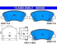 ATE 13.0460-5506.2 Plaquettes de frein