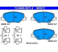 Jeu de plaquettes de frein ATE 13.0460-5511.2, avant
