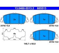 ATE 13.0460-5513.2 Plaquettes de frein