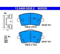 Jeu de plaquettes de frein ATE 13.0460-5520.2, avant
