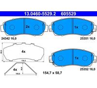 Jeu de plaquettes de frein ATE 13.0460-5529.2, avant