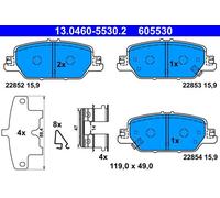 ATE 13.0460-5530.2 Plaquettes de frein