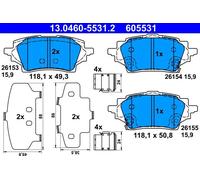 ATE 13.0460-5531.2 Plaquettes de frein