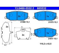 Plaquettes de frein 13.0460-5532.2 ATE pour SUZUKI