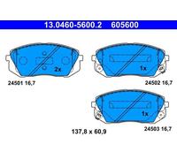 Plaquettes de frein 13.0460-5600.2 ATE pour HYUNDAI KIA